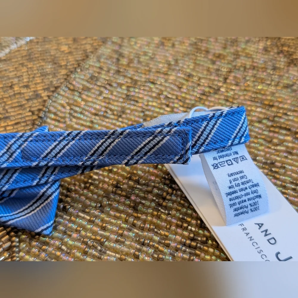 Janie and Jack Blue Striped Bow tie/ Nwt